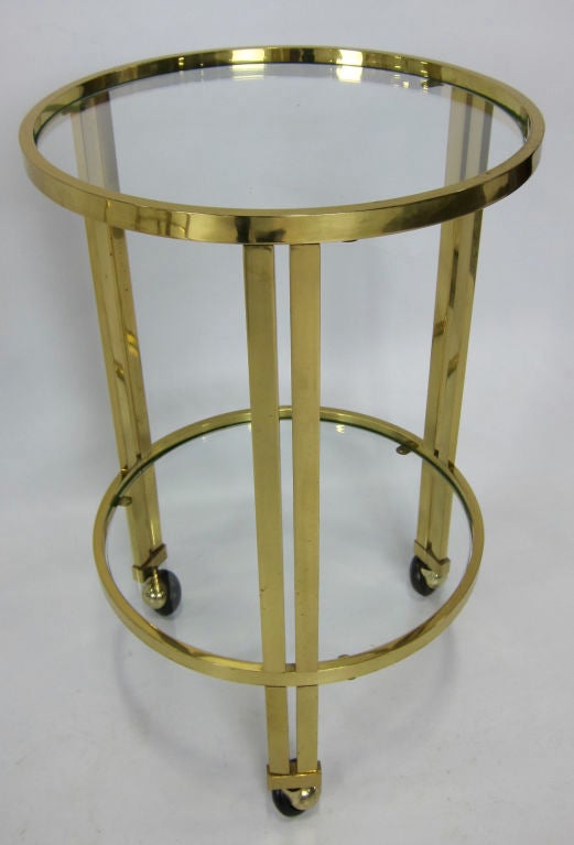 Set of Italian Round Brass Nesting Tables 3