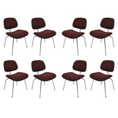 Set of Eight Eames DCM Chairs