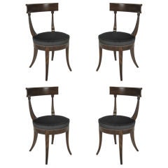 Set of Four Regency style Side Chairs