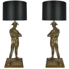 Monumental Pair of Harlequin Lamps by Marbro