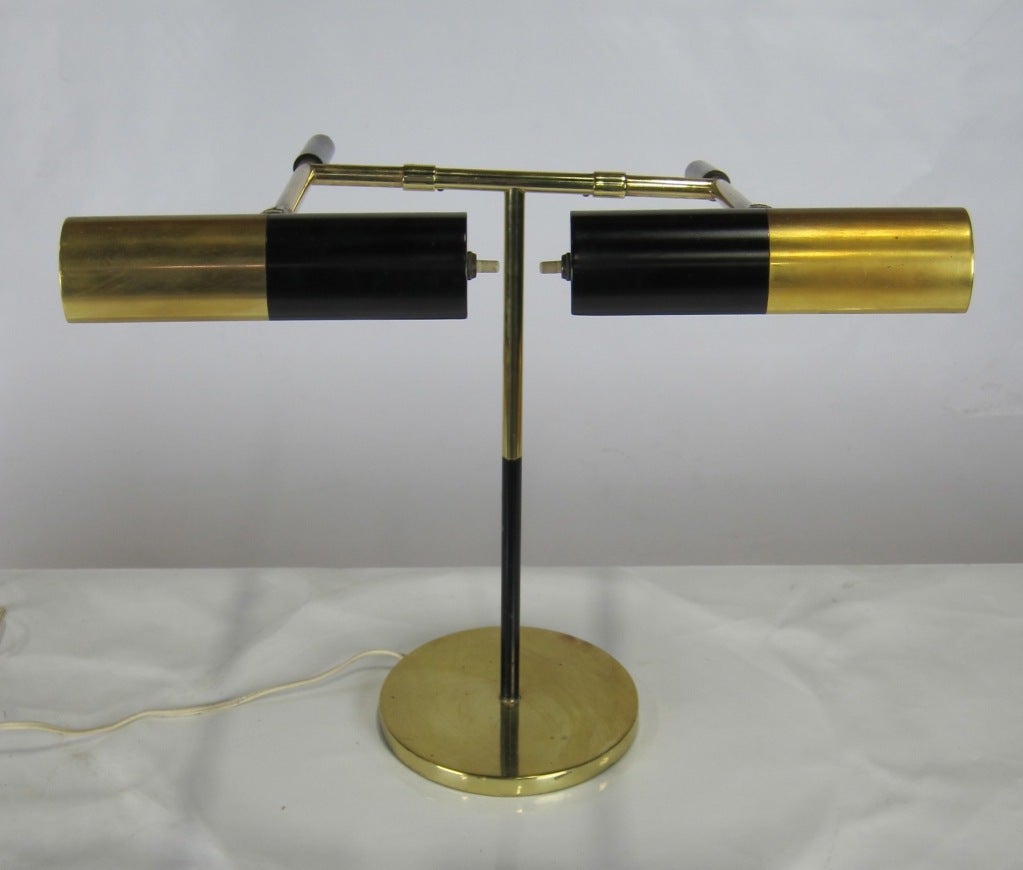 Fully Articulating Two Arm Brass Desk Lamp 1