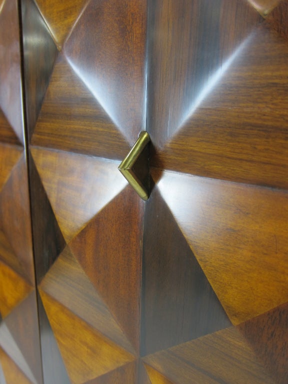 American Spectacular 3 Dimensional Marquetry Bar Cabinet