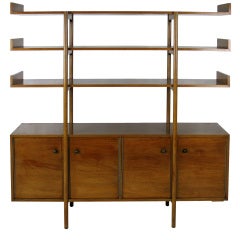 Walnut Room Divider by Milo Baughman for Glenn of California