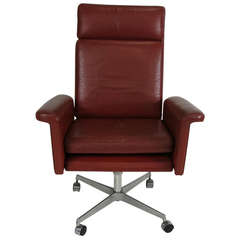 Leather Executive Chair attributed to Arne Vodder 7