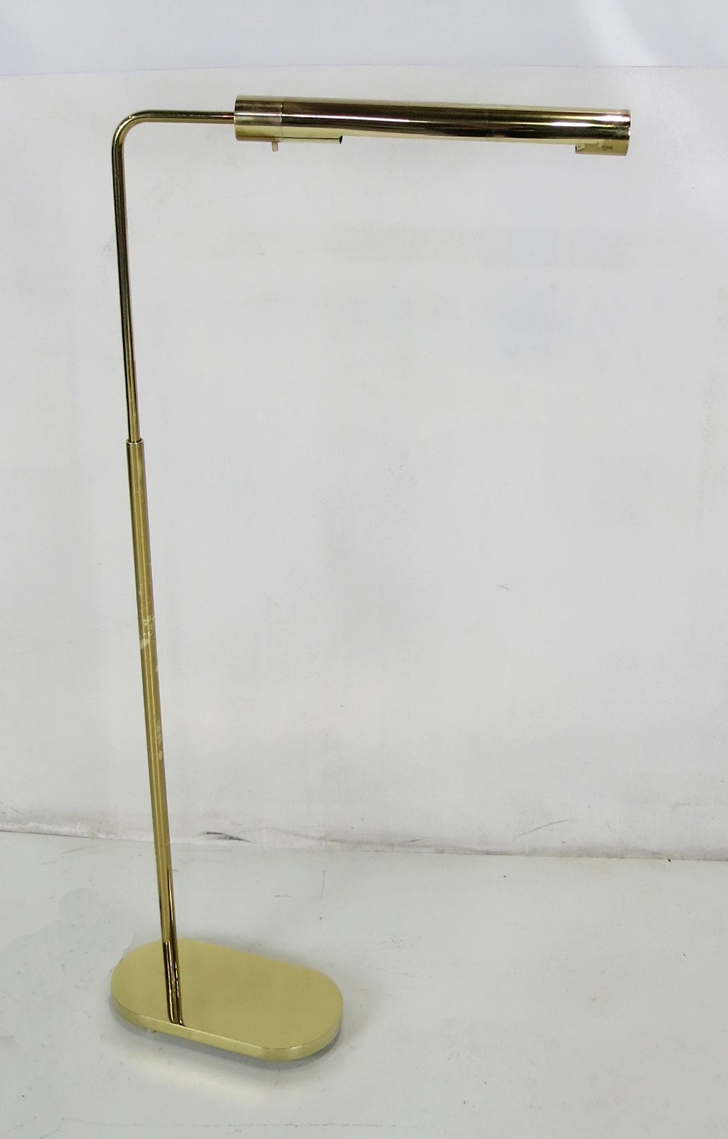 Long Tubular Shade Brass Pharmacy Lamp By Caa For At 1stdibs Rare Brass Pharmacy Lamp By The Venerable San Francisco Lighting Supplier To Trade Caa