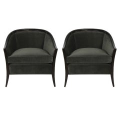 Rare & Exquisite Pair of Harvey Probber Club Chairs