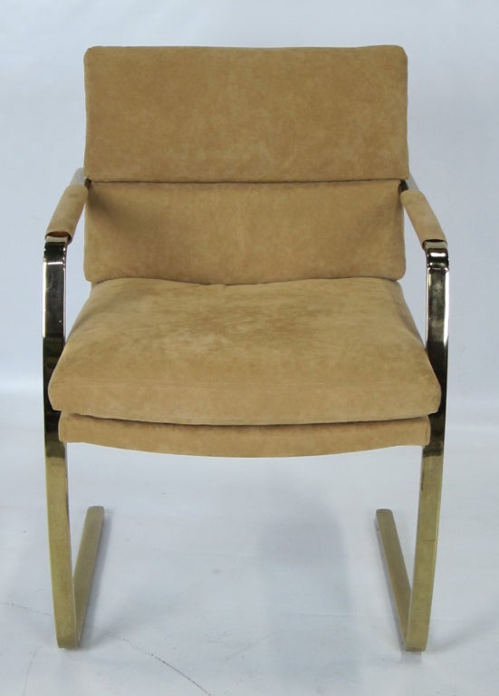 Set of Four Brass Armchairs by Pace In Good Condition In Danville, CA