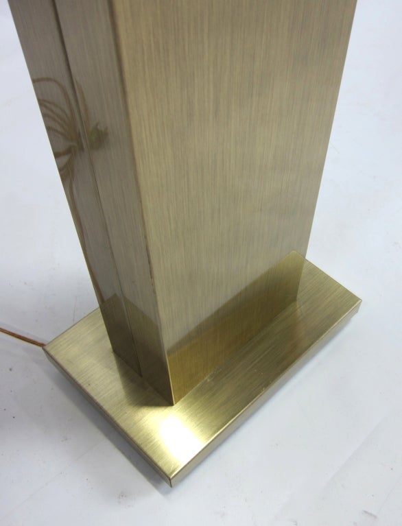 American Brass Monolith Torchere by Casella