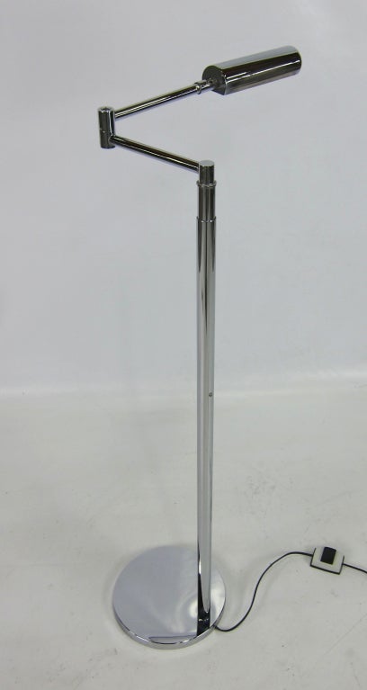 American Pair of Chrome Extension Pharmacy Lamp by Koch & Lowy