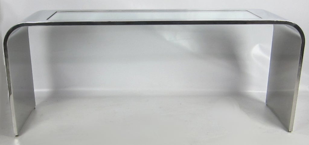 metal waterfall console table