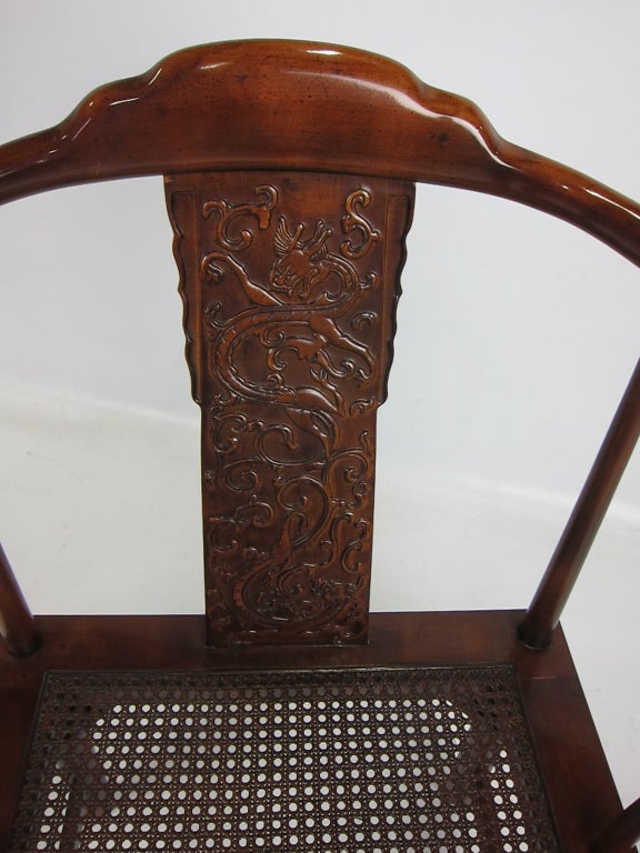 American Chinese Style Desk Chair on Casters