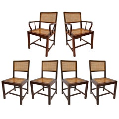 Set of Six Modern Rosewood Dining Chairs
