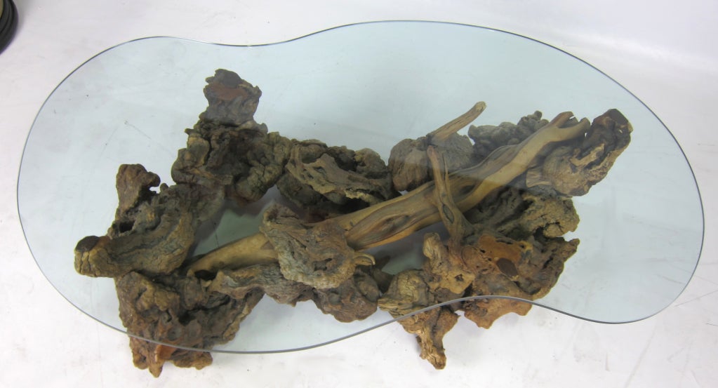 Late 20th Century Large Freeform Driftwood Coffee Table