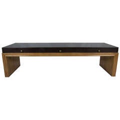 Custom Mahogany Bench w/drawers by Johan Tapp 8