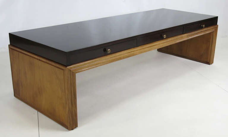 Modern Custom Mahogany Coffee Table w/drawers by Johan Tapp