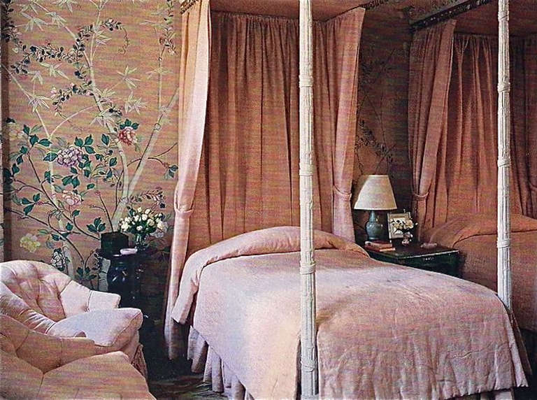 Wood Regency Style Tester Bed by Frances Elkins