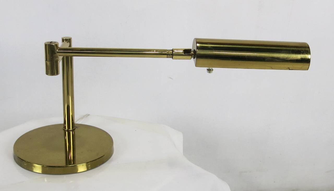 Brass Articulating Desk Lamp By Koch And Lowy For At 1stdibs Classic Koch Lowy Desk Lamp With Cylinder Shade