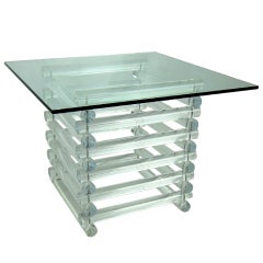 Stacked Lucite Side Table