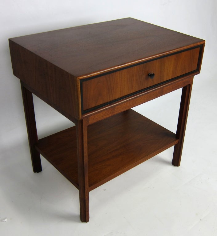 Modern Pair of Walnut End Tables / Nightstands by Milo Baughman for Arch Gordon