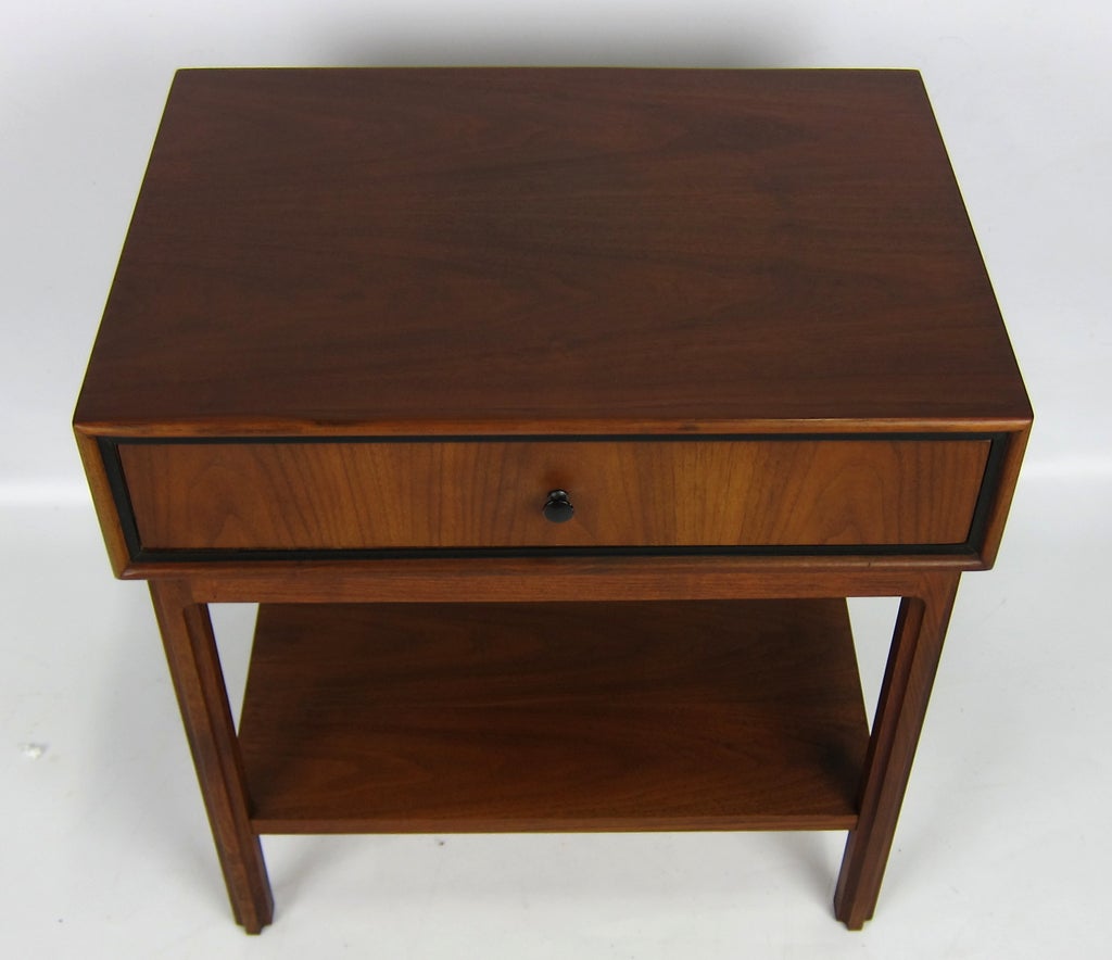 American Pair of Walnut End Tables / Nightstands by Milo Baughman for Arch Gordon