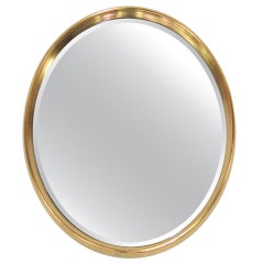 Deep Gilt Framed Oval Wall Mirror 4