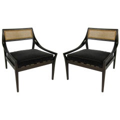 Pair of Mahogany Lounge Chairs by Kipp Stewart for Directional