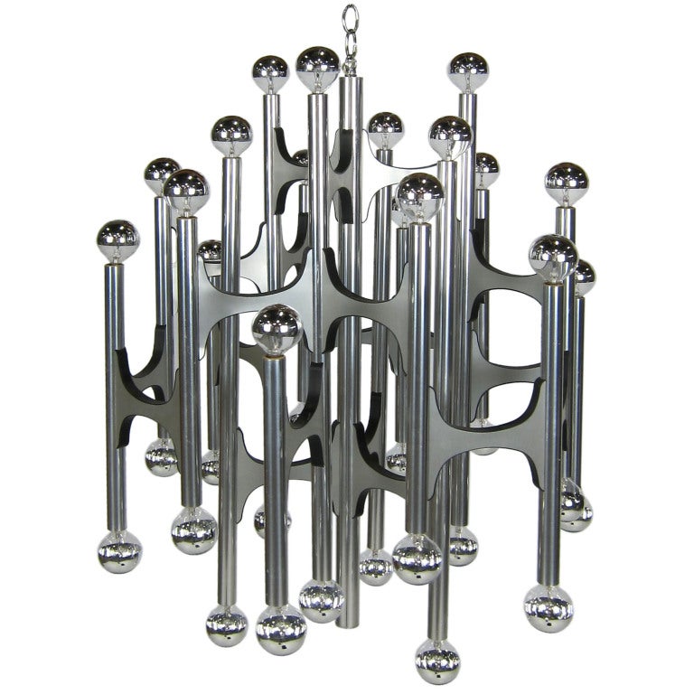 Large 36 Light Chandelier by Gaetano Sciolari for Lightolier