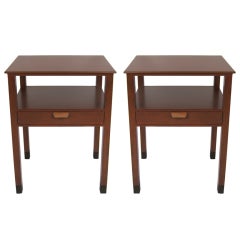 Pair of Side Tables or Night Stands by Edward Wormley for Dunbar