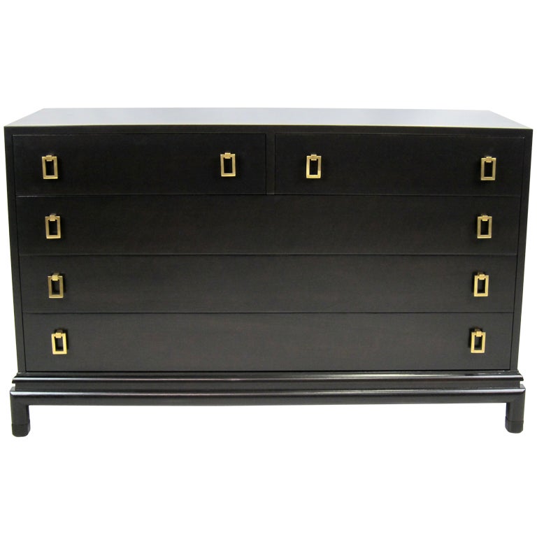 Dresser with Brass Pulls by Renzo Rutili for Johnson