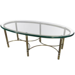 Retro Brass Coffee Table by LaBarge