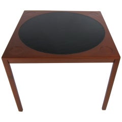 Edward Wormley-Dunbar Game Table with inset Leather Top