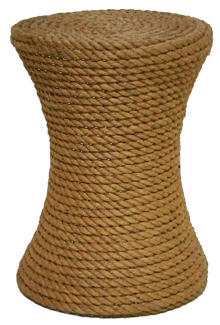 Pair of Coiled Rope Tabourets