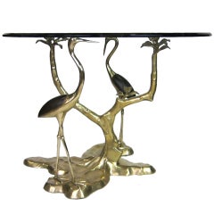 Vintage Figural Brass Dining Table att. Willy Daro