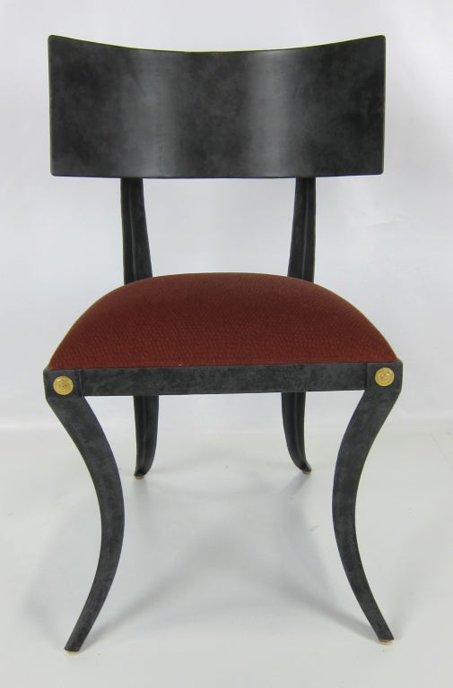 20th Century Set of Six Steel Klismos Chairs by Ched Berenguer-Topacio
