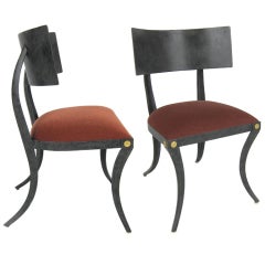 Set of Six Steel Klismos Chairs by Ched Berenguer-Topacio