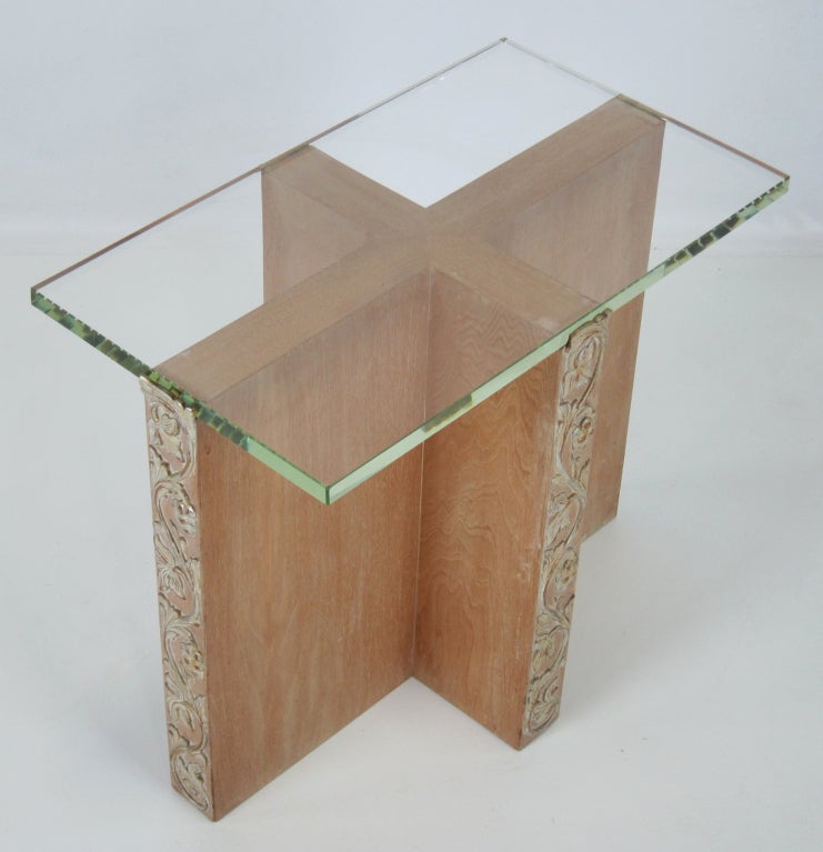 American Important Modernist Cruciform Side Table