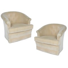 Pair of Baker Swivel Chairs