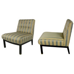 Pair of Modern Slipper Chairs by Baker