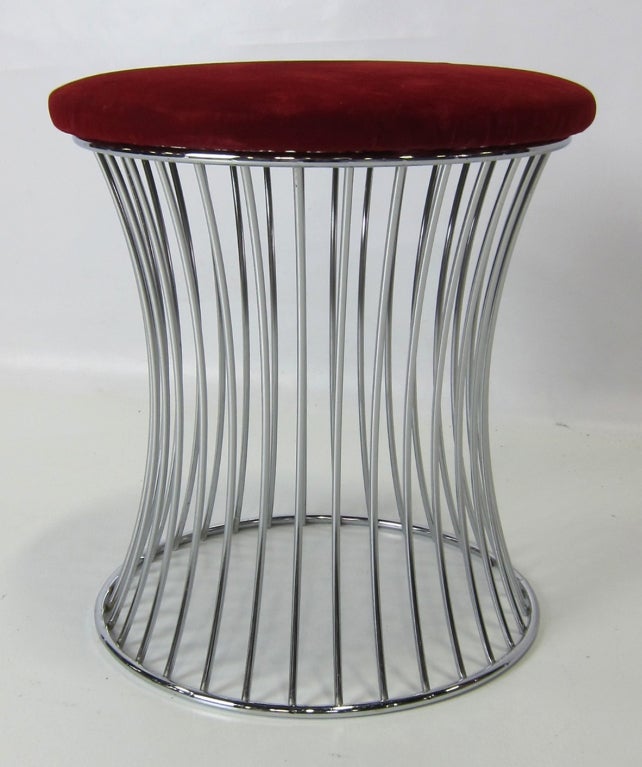 Chrome Hourglass Form Stool