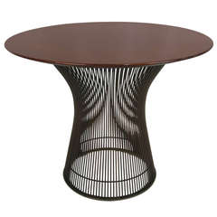 Bronze and Walnut Side Table by Warren Platner for Knoll
