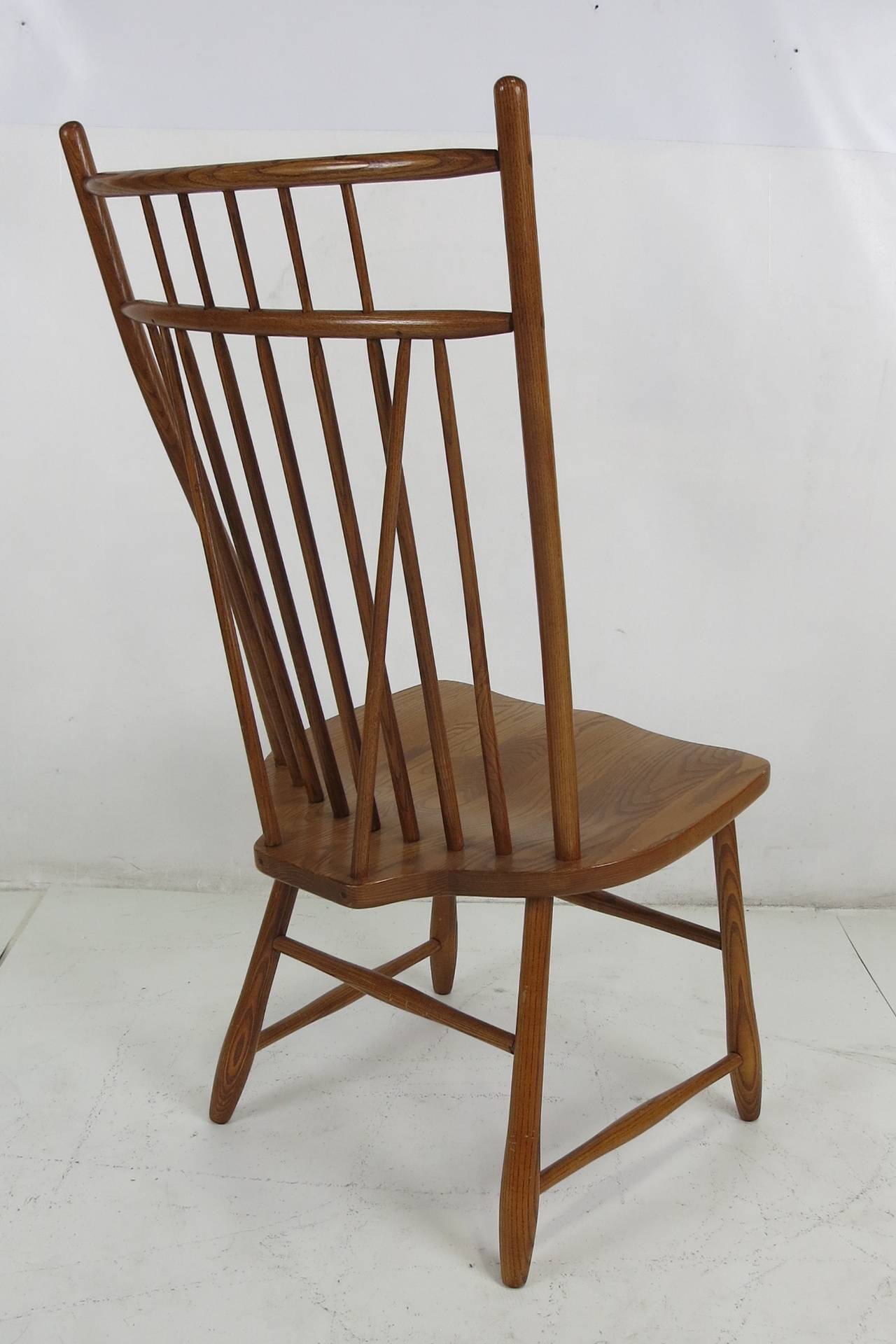 Set of Six High-Back, Windsor Style Dining Chairs 1