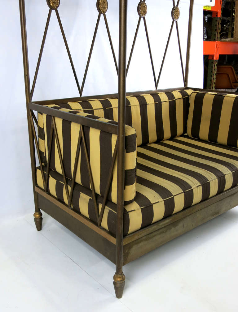 American Pair of Regency Style Canopied Daybeds