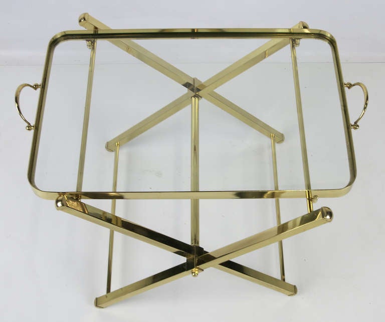 American Brass Tray Table by Charles Hollis Jones
