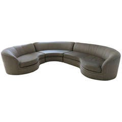 WAREHOUSE MOVING SALE-Elegant Curved Sectional Sofa by Milo Baughman