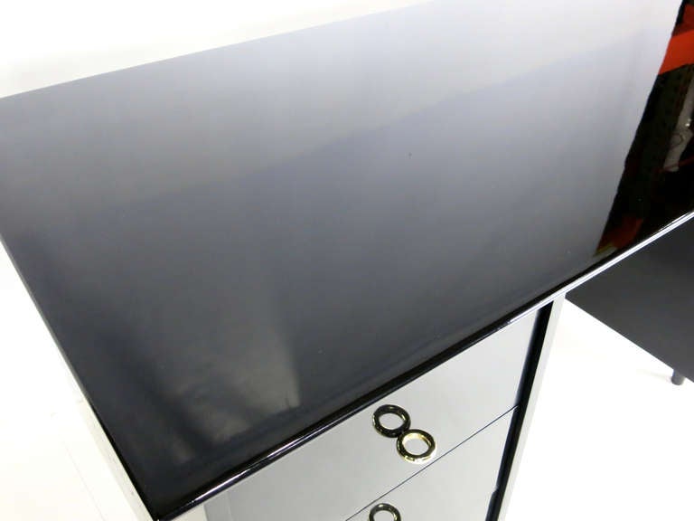 Black Lacquer Desk by Paul McCobb In Excellent Condition In Danville, CA