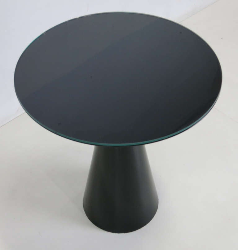 black lacquer end table