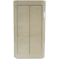 Elegant Faux Parchment Bar Cabinet 12