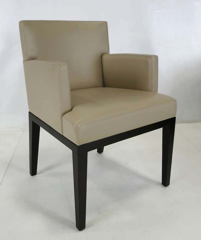 American Set of Six Leather Dining Chairs by Christian Liaigre