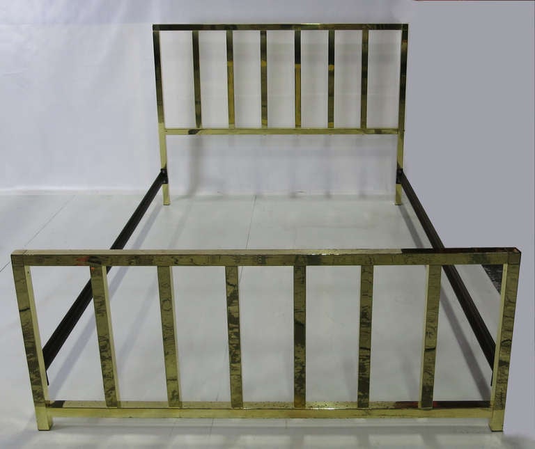 polished brass bed frame