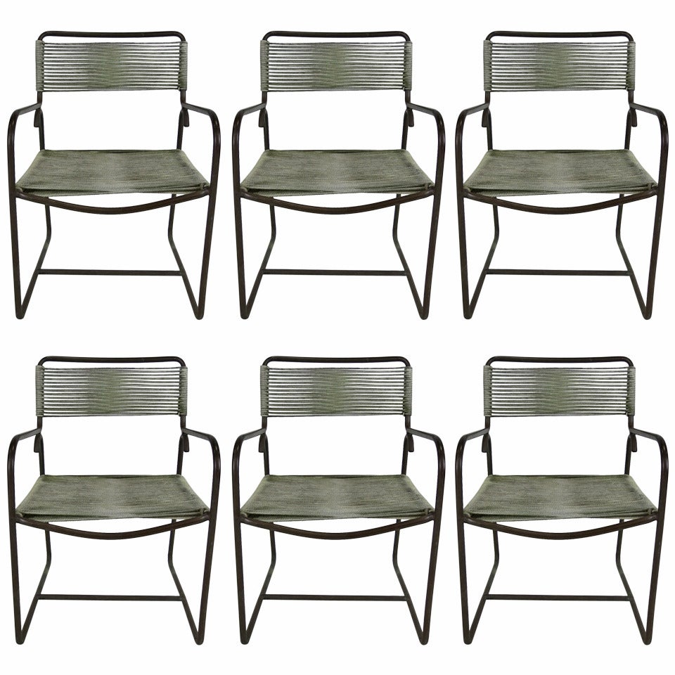 Set of Six Walter Lamb Armchairs